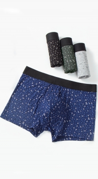 Men's printed cotton modal boxer