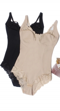 Plus size microfiber bodysuit (from 2XL to 4XL)