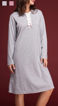 Printed fleece nightgown