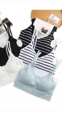 Plain and sailor print bras