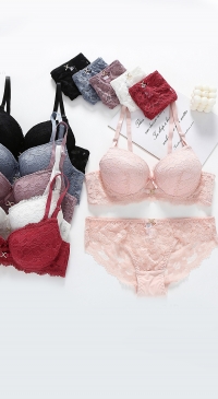 Sets of cup B bra with panties