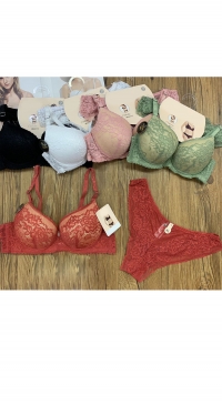 Pack of Color B Cup Bra Set