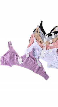 F cup bra cotton unpadded without underwire plain
