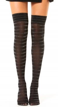 Non-slip striped sock tights