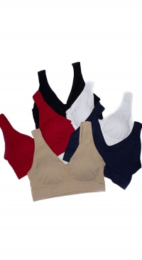 Winter-colored microfiber bras