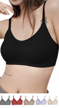 Padded bralettes in various colors