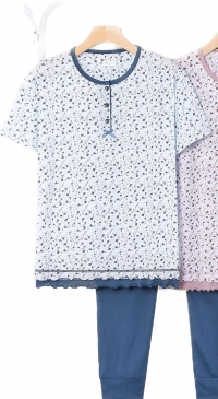 Short-sleeved off-season pajamas in large sizes (from 48 to 56)