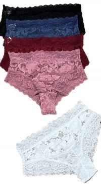 Mid-rise lace boxer briefs