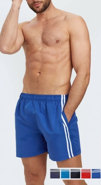 Men's swim shorts with side stripes