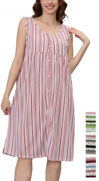 Striped sleeveless nightgown