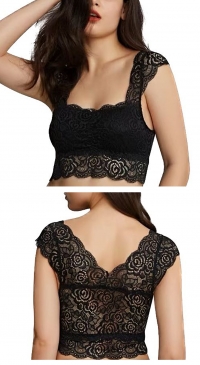 Lace crop-top bralette