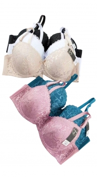 Two-tone lace bra, D cup