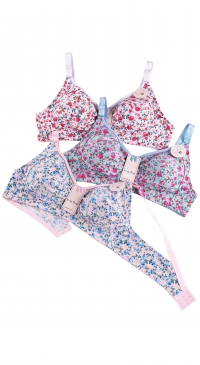 Floral print bra D cup