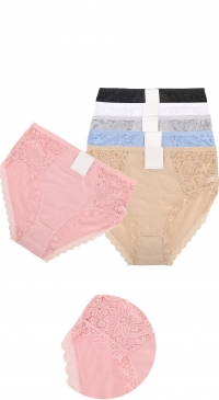 Plus size panties with lace