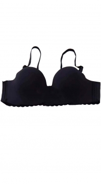 Black invisible non-wired bra