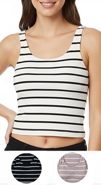 Seamless summer top in sailor style with integrated foam