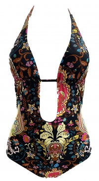 Sexy printed BLACK swimsuit