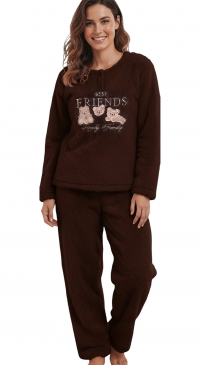 Pilou pilou pajamas with embroidered writing and teddy bears (S to XXL)