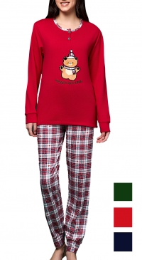 Plaid tartan fleece party pajamas