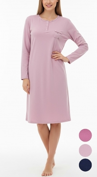 Fleece nightgown with pocket M to XXXL