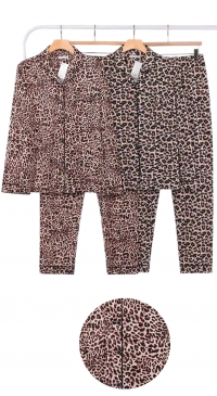 Women's Autumn-Winter Leopard Pajamas (M to 3XL)