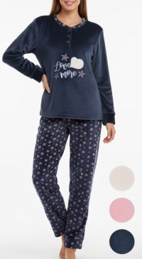 Pilou pilou pajamas with embroidered patterns - M to 3XL