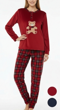 Embroidered teddy bear pajamas (M to XXXL)