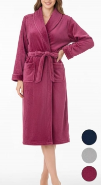 Women's pilou pilou bathrobe with pockets M to 3XL