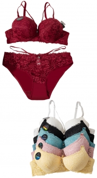 Lace B cup bra and panty set