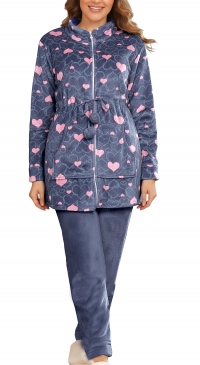 Blue printed pilou pilou pajamas