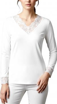 Large size thermal undershirt, white