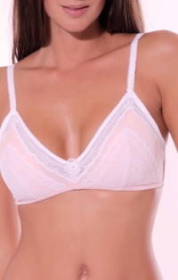 Pink non-wired bra, sold individually