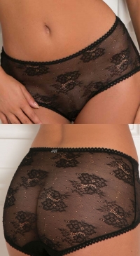 Black lace panties, sold individually
