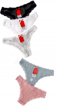 Brazilian-style cotton lace panties