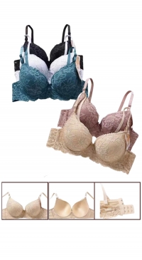 Lace push-up bra, cup C