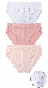 Printed cotton and elastane panties, sizes M- L - XXL