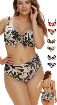 Plus size underwired printed swimsuit 42 44 46 48 50