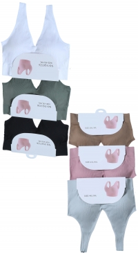 Wide-strapped bra, sizes S-M and L-XL