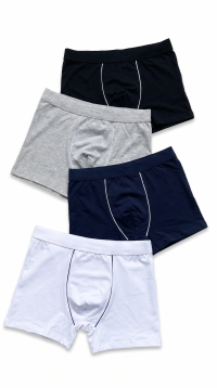 Solid cotton/elastane boxers – Assortment M-L-XL-XXL