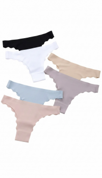 Seamless solid-color thongs – Assortment S/M, L/XL