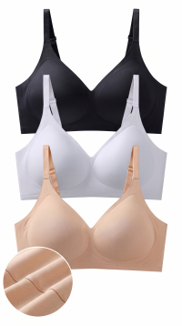 Seamless Wireless Everyday Comfort Bra – Size Assortment M-L-XL-XXL (3, 4, 5, 6)