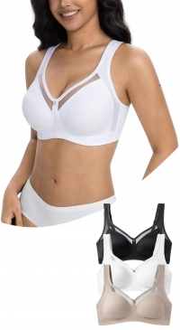 Supportive, non-wired, invisible D-cup bra