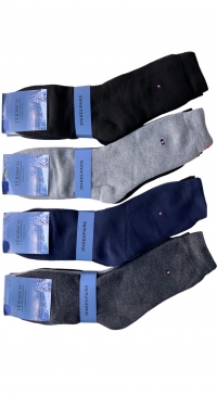 12 pairs of men's thermal socks in assorted colors or large sizes (40–46)