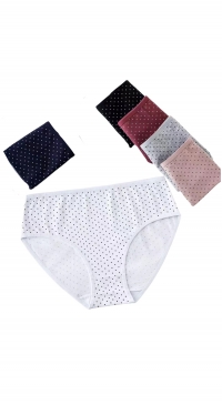 Polka-dot panty multipack – assorted colors L, XL, XXL