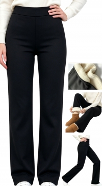Black fleece-lined trousers, comfortable and stylish – Sizes S/M, L/XL