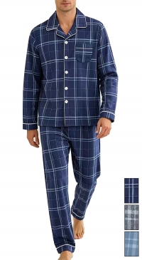 Men's plaid pajamas – Autumn/Winter – Sizes M, L, XL, 2XL, 3XL