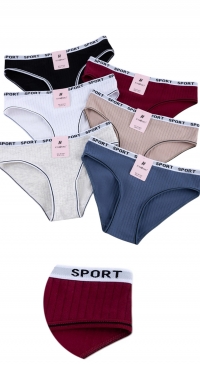 Pack of sporty cotton briefs with elastic waistband – Sizes S/M, L/XL